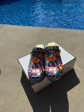 Coach Colorful Graphic Clog Mules - Multicolor